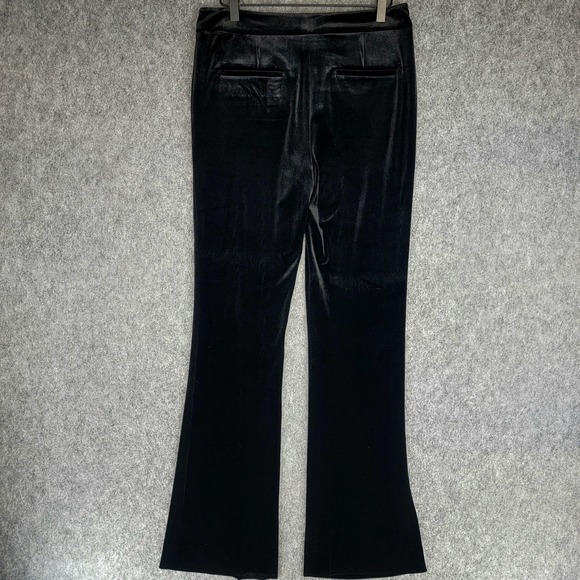 Calvin Klein Velvet 2 Pc Set Womens M Black Velvet Top Pants Stretch Outfit - Picture 5 of 16